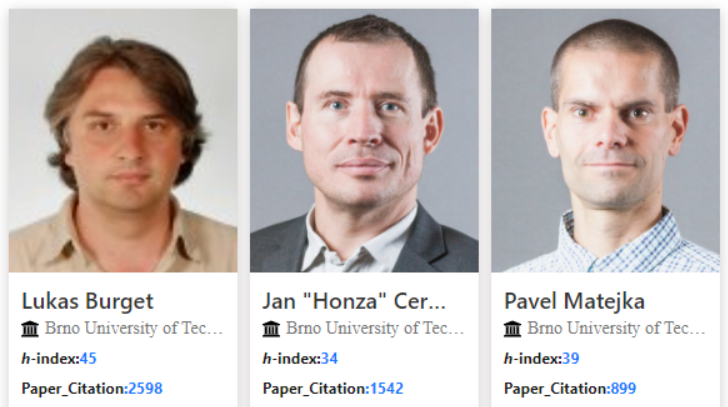 Phonexia co-founders Lukáš Burget, Jan Černocký, and Pavel Matějka have been listed by AMiner's AI 2000 report as top 100 most influential speech recognition researchers.
