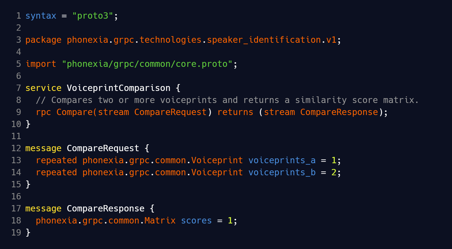 Example of the Phonexia Speech Platform gRPC API